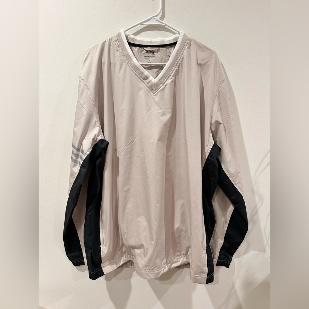 White and Black V-Neck Jersey